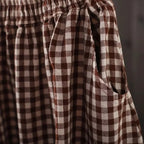 Breathable Cotton Linen Literary Loose Casual Skirt