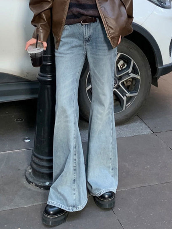 Light Washed High Rise Flare Jeans