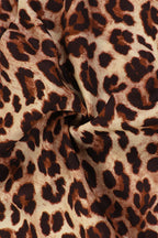 Backless Deep V Leopard Vacation Maxi Dress