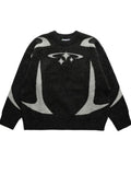 Motorcycle Print Oversized Sweaters
