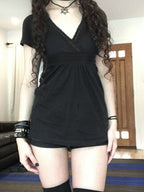 V-Neck Baby Doll Short Sleeve