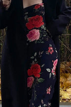 Vintage Floral Bodycon Party Dress