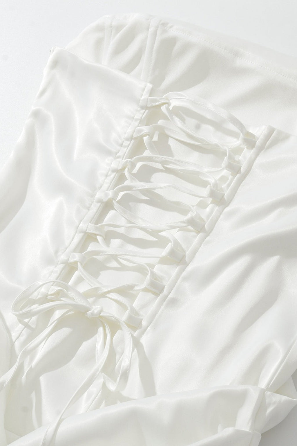 Strapless Scarf Neck Detail Bodycon Mini Dress
