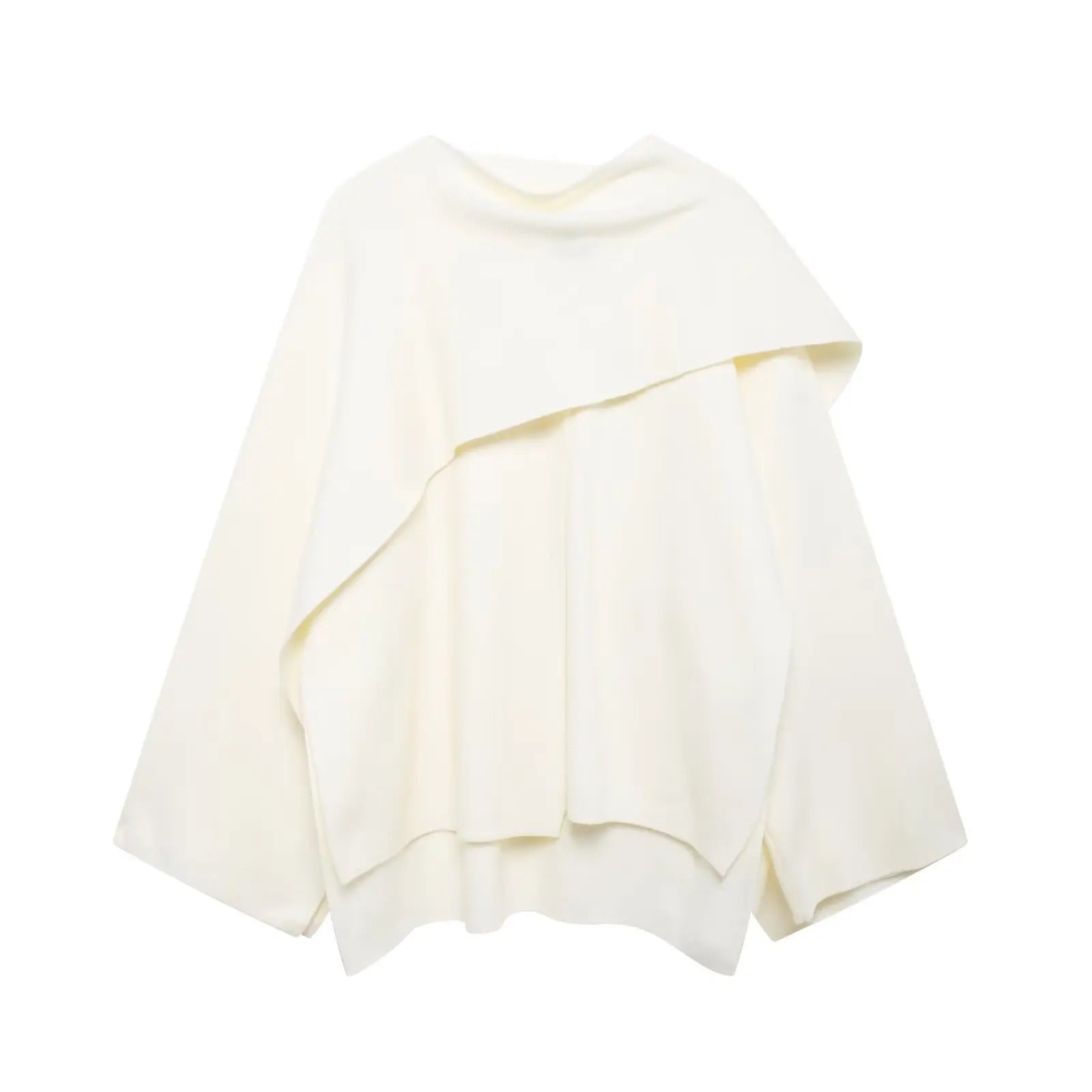 | Women Draped Cape Coat