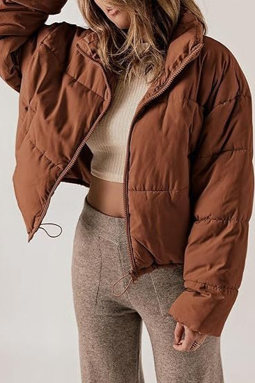 Classic Plain Quilted Puffer Jacket