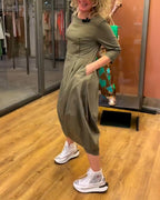 Abigail Elevated Slimming Dress with a Round Neckline Statement Occasion Edit