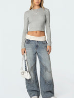 Retro Street Distressed Boyfriend Jeans