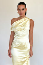 Sexy Strapless Solid Color Bodycon Formal Dress