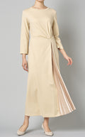 Side Pleated Knit Dress