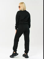 Textured Half-Zip Sweater And Joggers Set For Women 2026