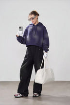 Washed Vintage Cropped Hoodie