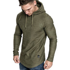Men's Textured Solid Color High Quality Pullover Hoodies