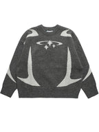 Motorcycle Print Oversized Sweaters