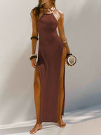 High Slits On Both Sides Sleeveless Cover Up Dress