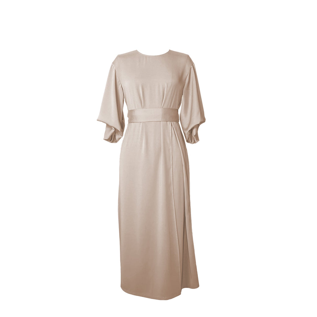 Elegant dress with balloon sleeves