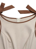 Sleeveless Wide Leg Jumpsuit with Bow Detail