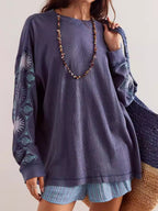 Street Print Oversized Long Sleeve Tee