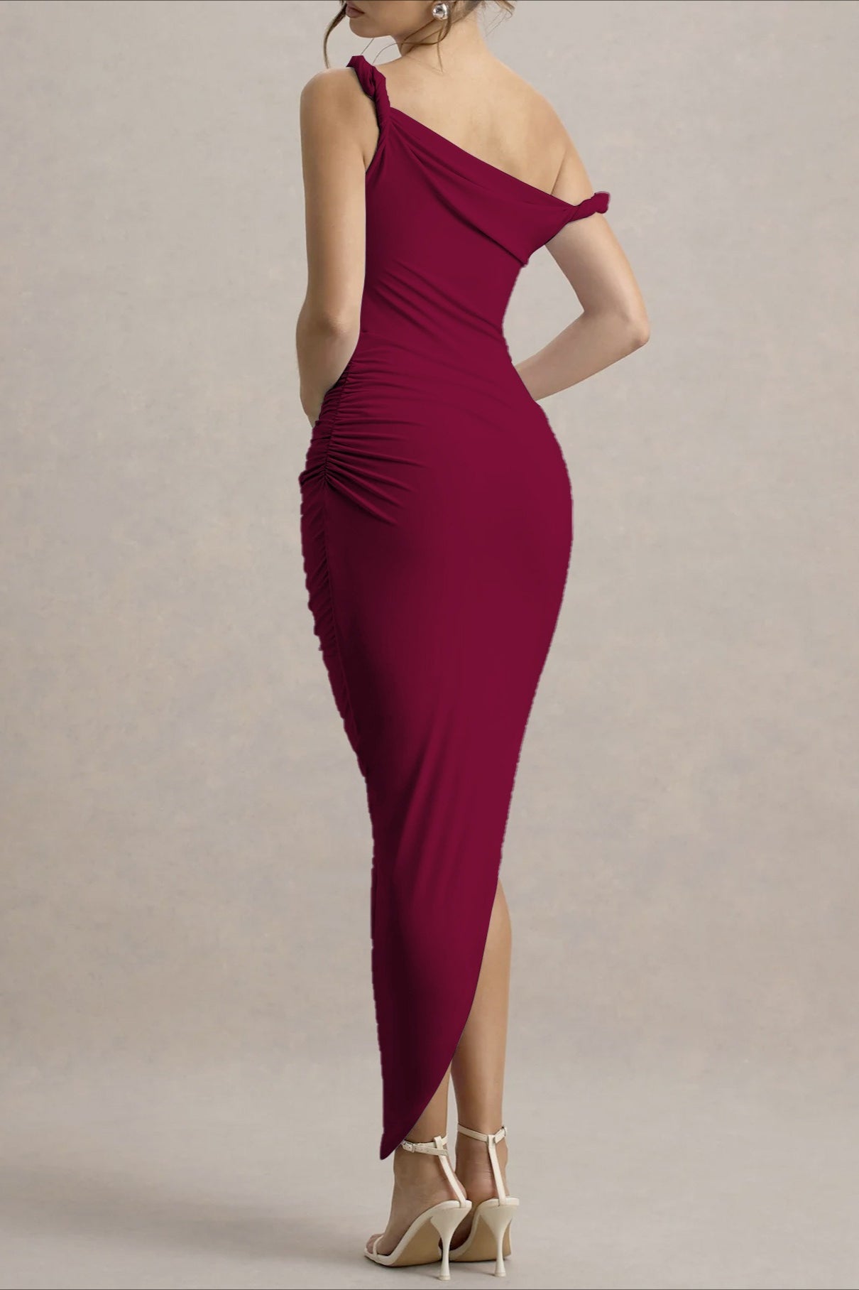 Asymmetrical Bodycon Maxi Dress