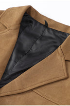 Belted Suede Longline Coat