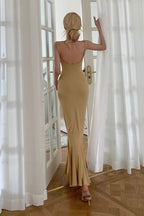 Spaghetti Strap Backless Dress