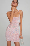 Sequin Slip Backless Bodycon Cocktail Dress