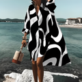 Gia Exclusive Knee Length Dress with Unique Print Boutique Collection