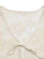 Floral Lace Tie-Front Shirt