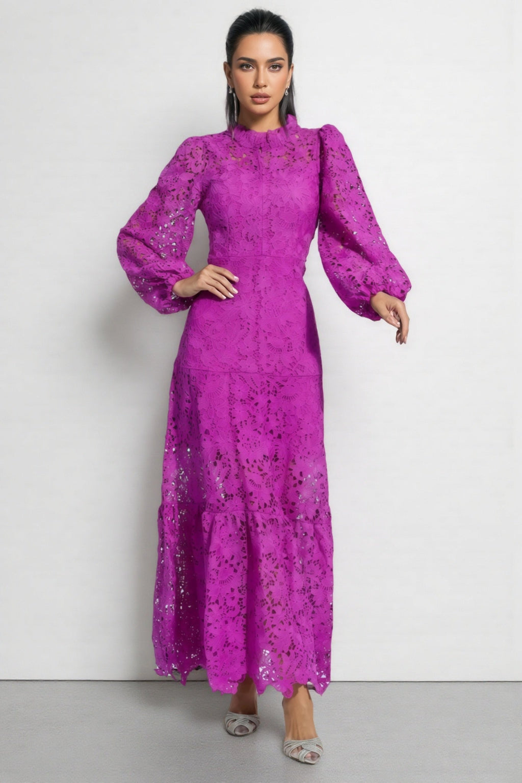 Viney Purple Cut Out Maxi Dress