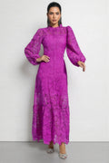 Viney Purple Cut Out Maxi Dress