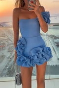 Luna - Elegant Flower Mini Dress