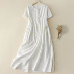 DresSummer Jacquard Cotton Linen Dress