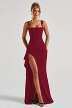 Spaghetti Strap High Slit Maxi Dress