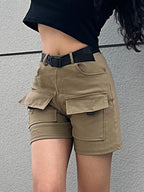 Multi Pocket High Rise Shorts