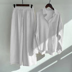 Casual  Loose Wide Legs Two-Pieces Set