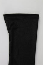 Black Square Neck Long Sleeve Fitted Bodycon Mini Dress