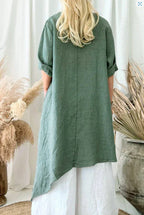 Casual   Irregular Hem Loose Dress