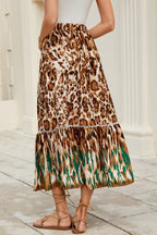 Boho Ruffle Floral Maxi Skirt