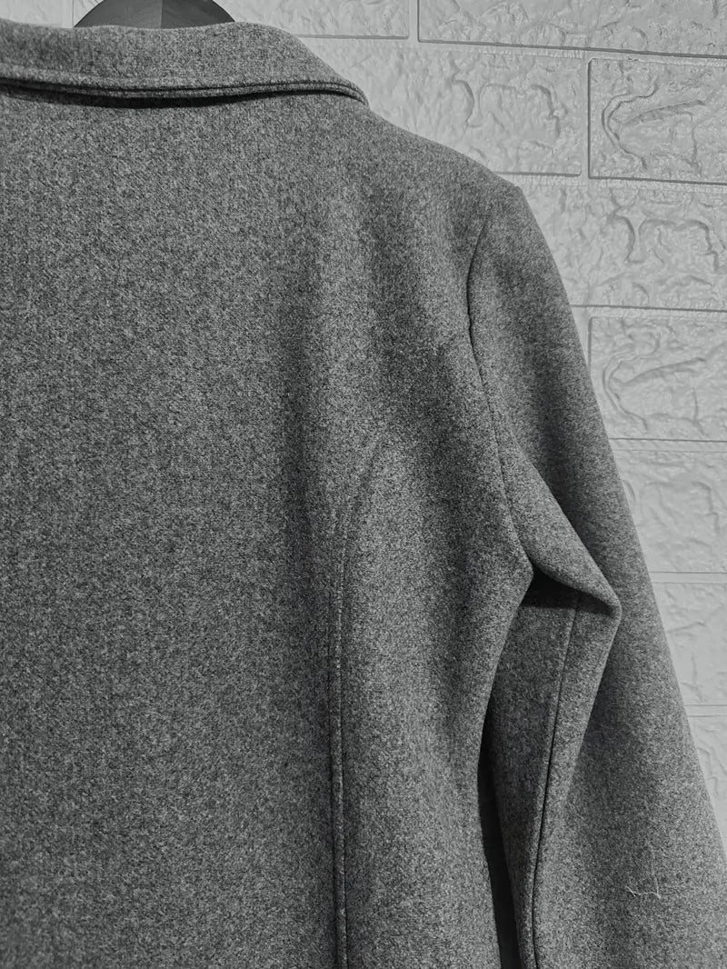 | Single-breasted knit coat