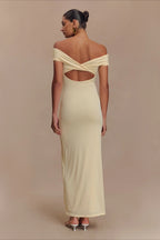 Bodycon Off Shoulder Backless Midi Dress