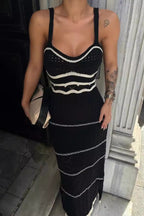 Knit Sleeveless Split Work Dress