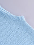 Solid High Neck Loose Sweater Vest