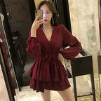 Ludmila Boutique Dress with Lantern Sleeves Chic Silhouette Collection