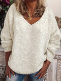 | Knitted V-neck sweater