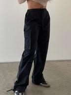 Pocket Drawstring Cargo Pants