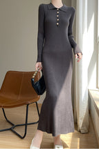 Collared Maxi Sweater Dress