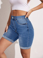 Marigold | Stretch-Fit Bermuda Shorts