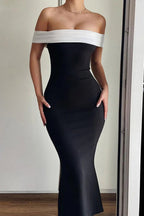 Off-shoulder Bodycon Long Party Dress