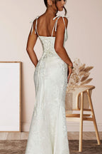 Sash Backless Mermaid Dress