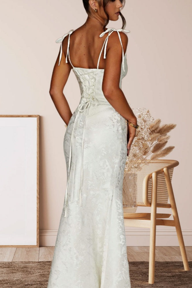 Sash Backless Mermaid Dress