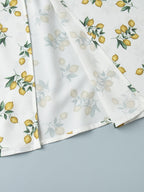 Floral Printed Camisoles High Waist Slit Maxi Dresses